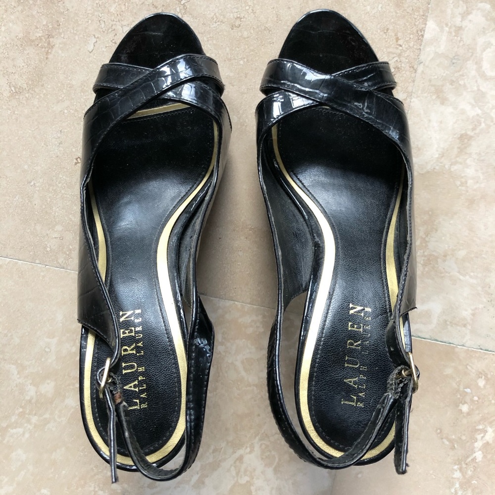 Sz 8 Ralph Lauren Patent Print Heel